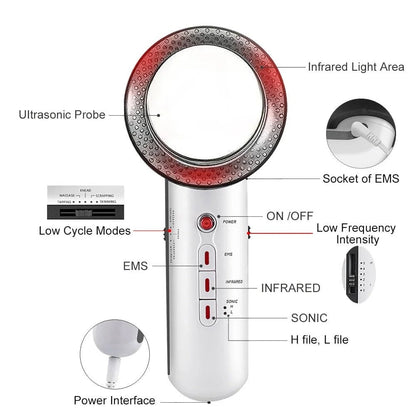 3-in-1 EMS Ultrasonic Slimming Massage Device