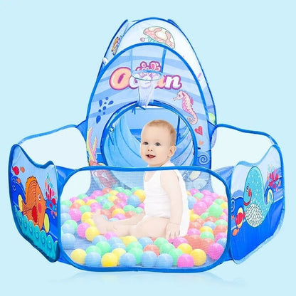 3-in-1 Kids Ball Pit Tent with Tunnel