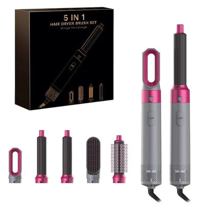 5-in-1 Hot Air Styler with Curling Irons & Combs
