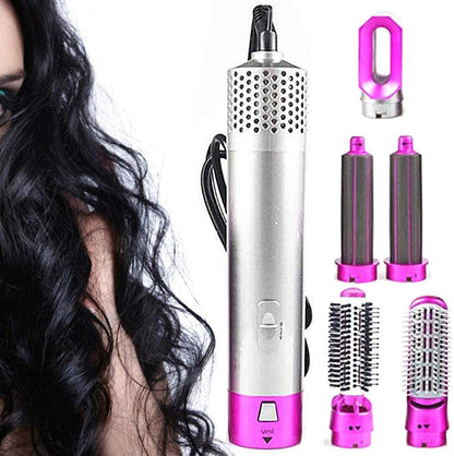 5-in-1 Hot Air Styler with Curling Irons & Combs
