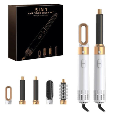 5-in-1 Hot Air Styler with Curling Irons & Combs