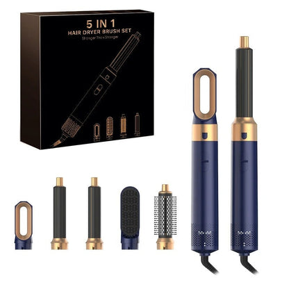 5-in-1 Hot Air Styler with Curling Irons & Combs