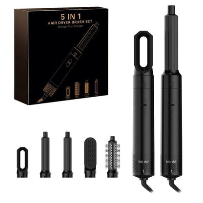 5-in-1 Hot Air Styler with Curling Irons & Combs