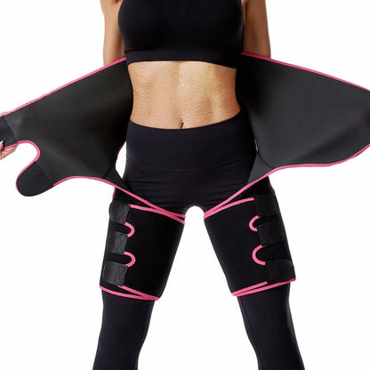 Waist and Thigh Trimmer Sweat Belt for Slimming & Shaping