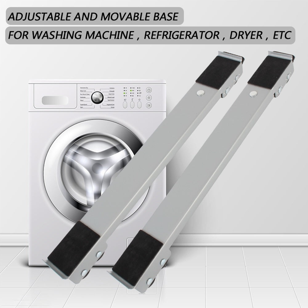 Adjustable Washing Machine Stand with Brake and Mobile Wheels