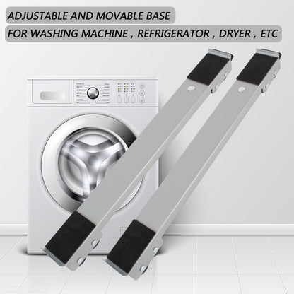 Adjustable Washing Machine Stand with Brake and Mobile Wheels