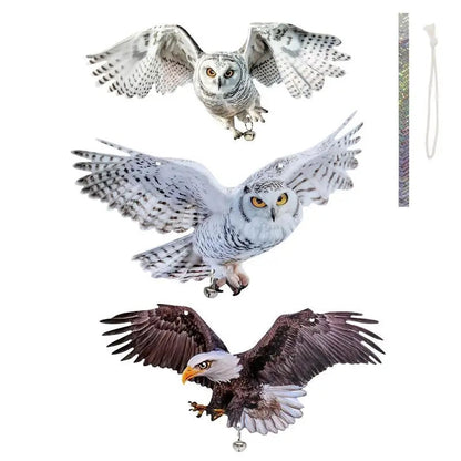 Double-Sided Reflective Owl Bird Repeller with Sound