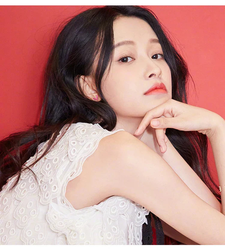 Valentines Gifts For Her 925 Sterling Silver Heart Stud Earrings