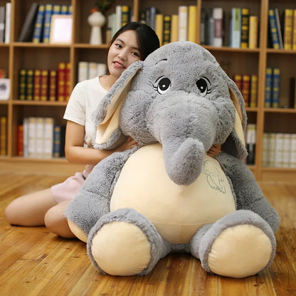 Giant Teddy Bear Style Grey Plush Elephant Toy