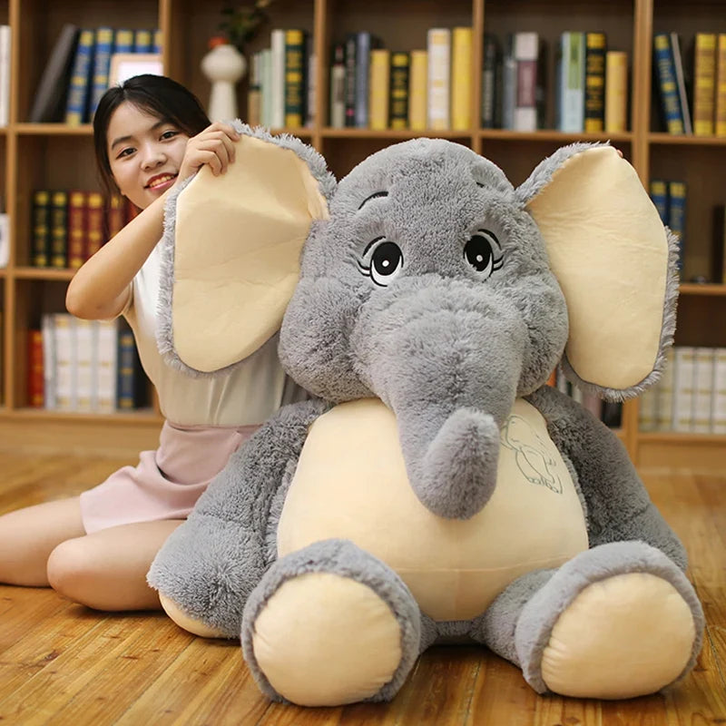 Giant Teddy Bear Style Grey Plush Elephant Toy