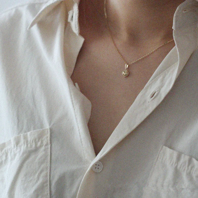 925 Sterling Silver Heart Pendant Necklace Valentine'S Day Gift