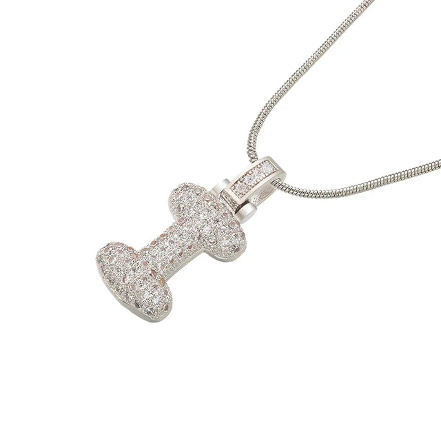 Crystal Letter Pendant Necklace Valentine'S Day Gift For Women