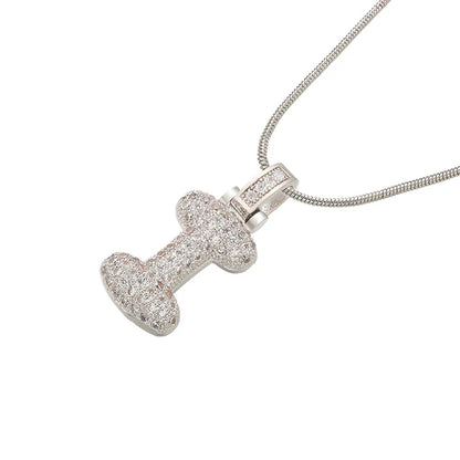 Crystal Letter Pendant Necklace Valentine'S Day Gift For Women