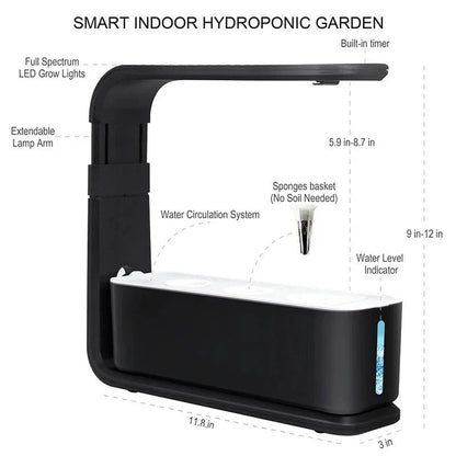 Indoor Hydroponics Growing System Smart Garden System with LED Plant Lamp