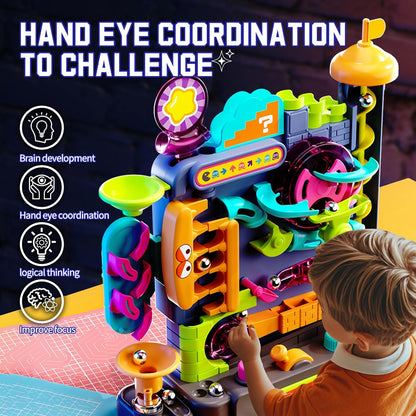 Interactive Track Game with a Multi-Layer Maze and 7 Challenging Levels, Safe Educational Toy for Ages 3+
