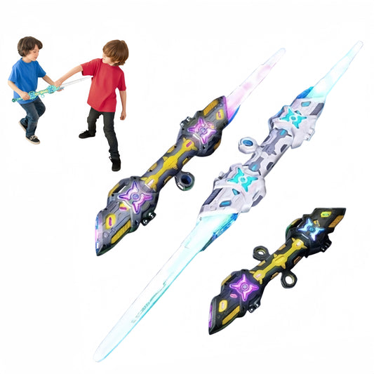 RGB Lightsaber Double Headed with 7 Color Modes, Realistic Sound & Flash Effects, Safe for Ages 6+
