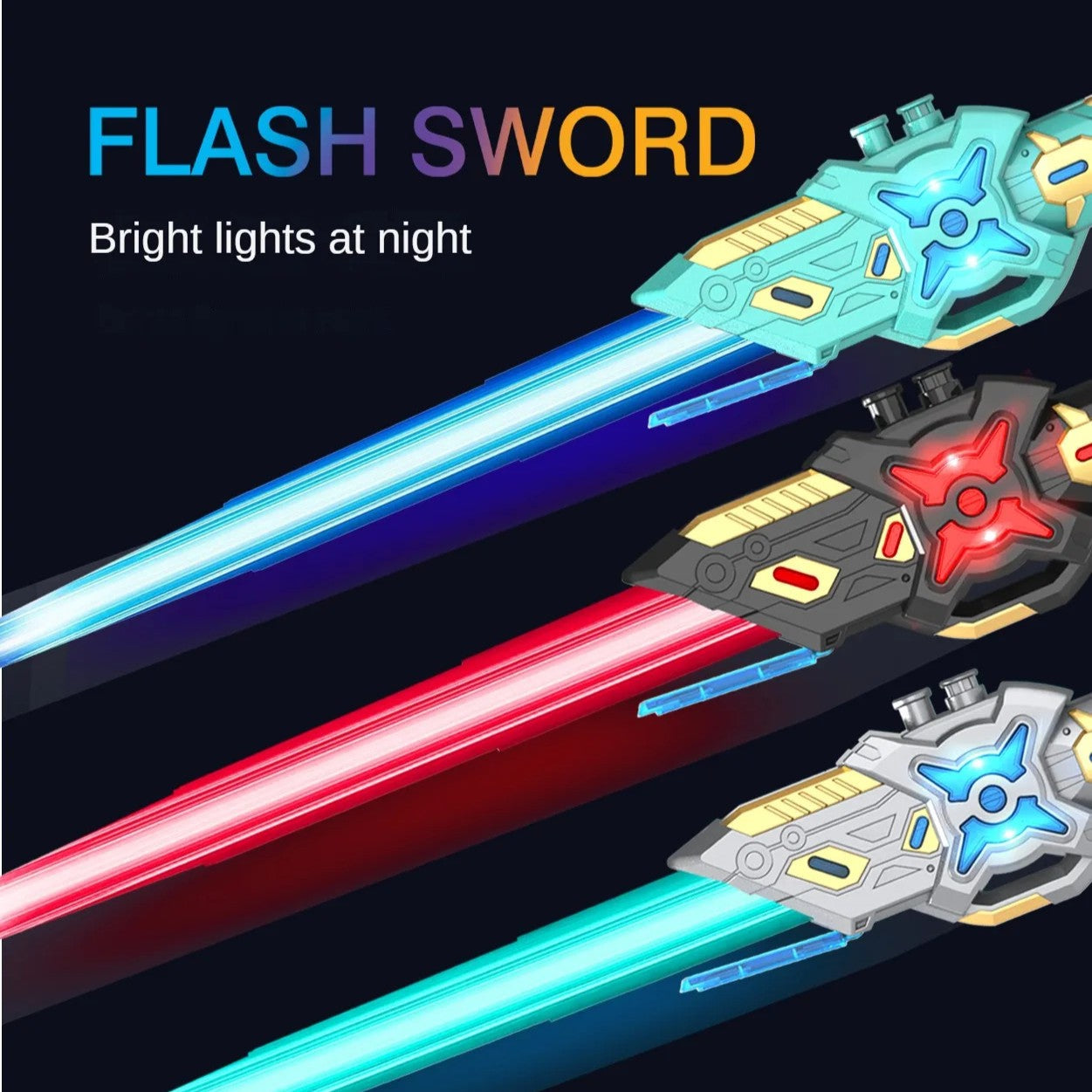 RGB Lightsaber Double Headed with 7 Color Modes, Realistic Sound & Flash Effects, Safe for Ages 6+