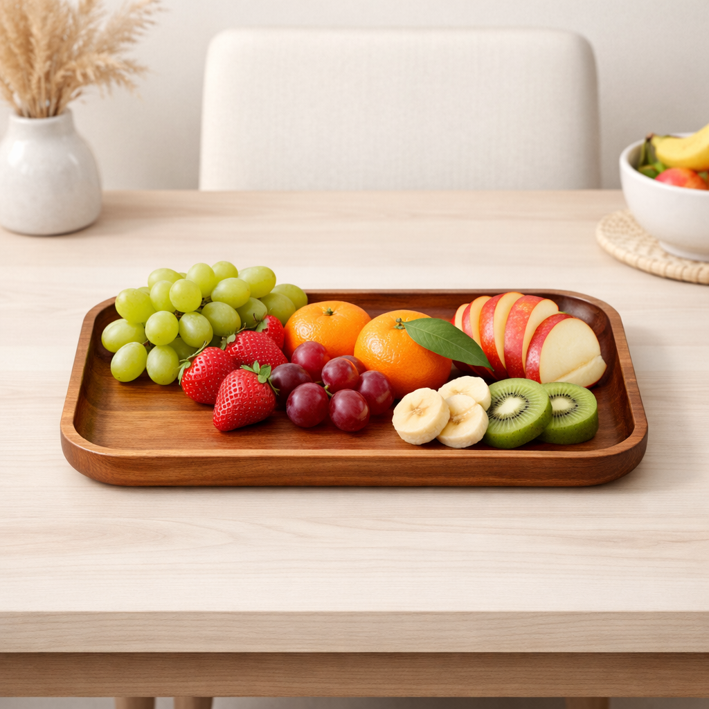 Rectangular Wooden Serving Tray