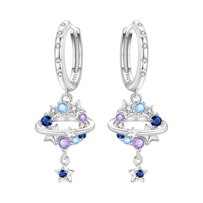 Valentines Gifts For Her 925 Silver Wing Heart Drop Earrings