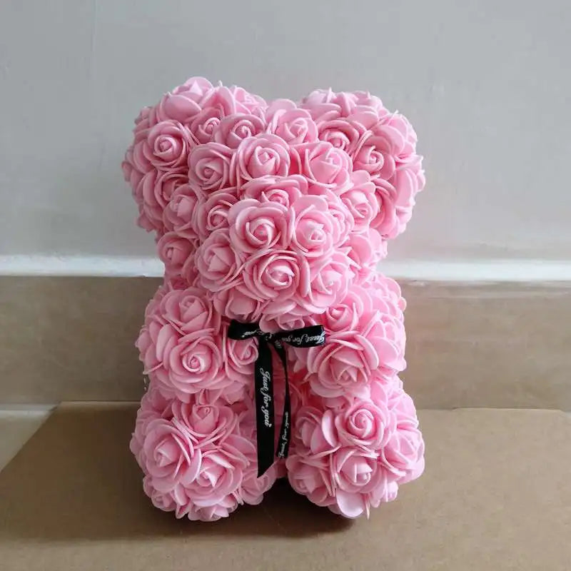 25Cm Rose Bear Romantic Pe Foam Flower Gift