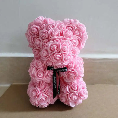 Rose Bear Romantic Artificial Rose Teddy Gift Decoration