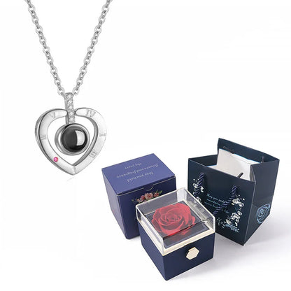 100 Languages I Love You Projection Necklace Valentine'S Day Gift Set