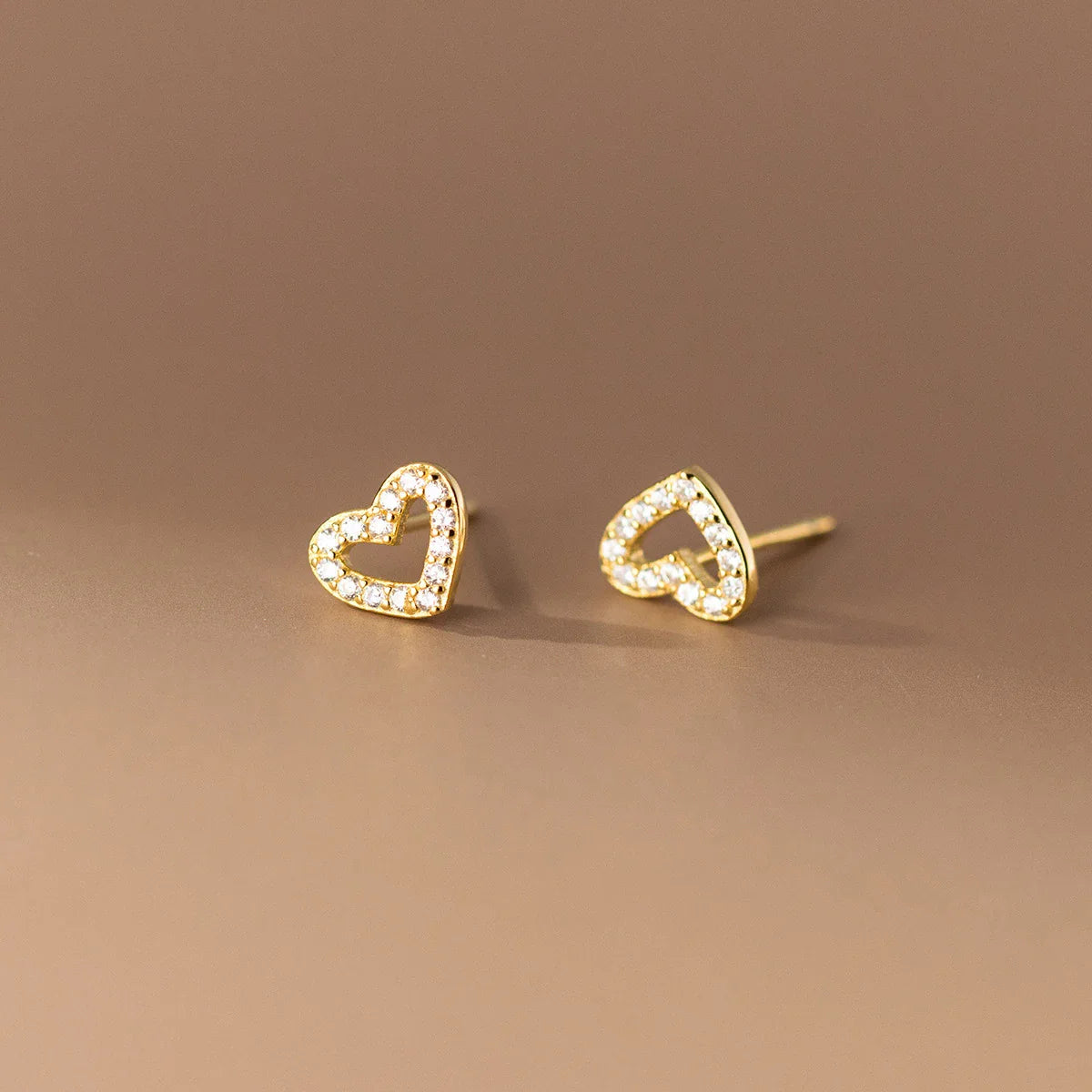 Valentines Gifts For Her 925 Sterling Silver Heart Stud Earrings