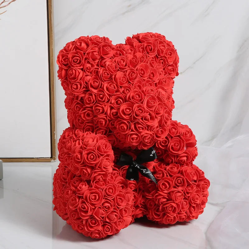 25Cm Foam Rose Bear Romantic Gift Party Decoration