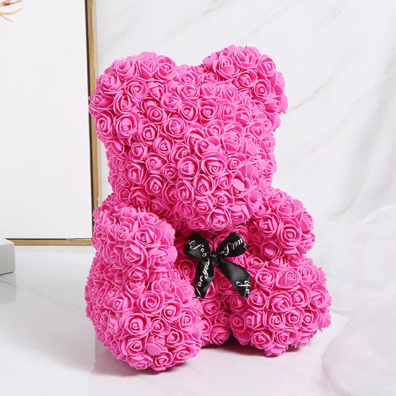 25Cm Foam Rose Bear Romantic Gift Party Decoration