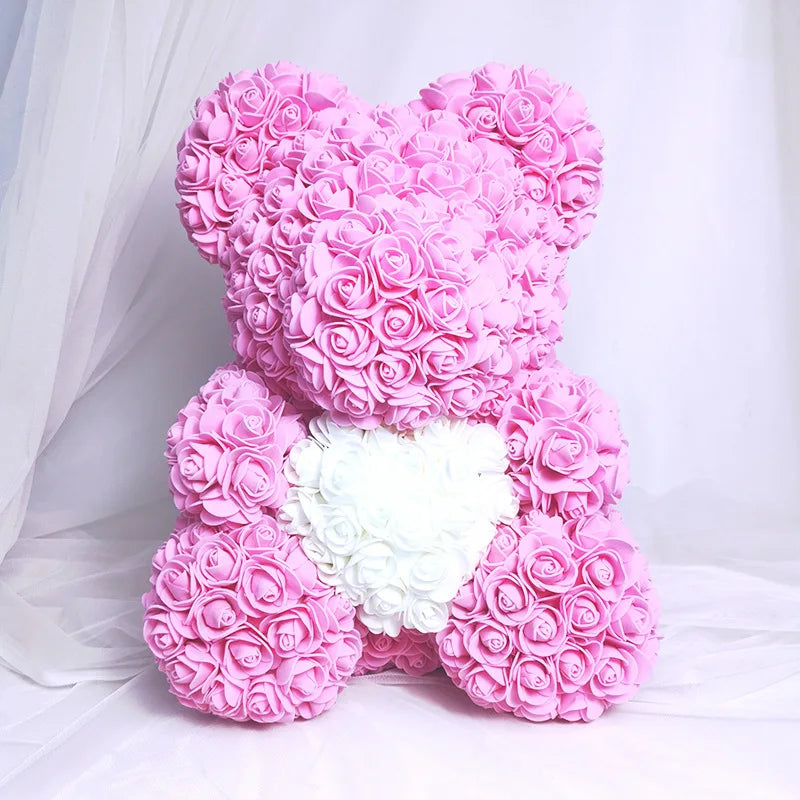 25Cm Foam Rose Bear Romantic Gift Party Decoration