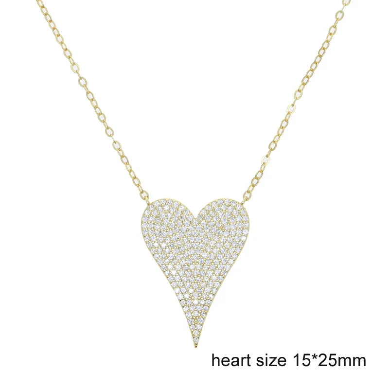 925 Sterling Silver Heart Pendant Necklace Valentine'S Day