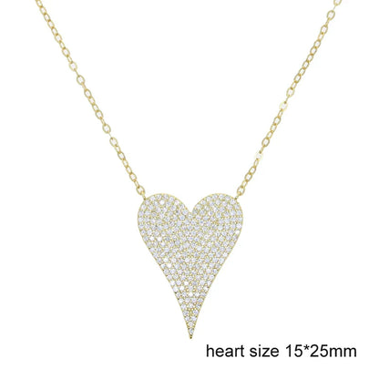 925 Sterling Silver Heart Pendant Necklace Valentine'S Day