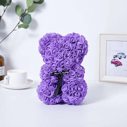 25Cm Rose Bear Romantic Pe Foam Flower Gift