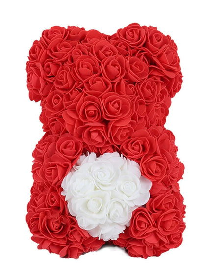 25Cm Artificial Rose Bear Eternal Rose Teddy Gift Decoration
