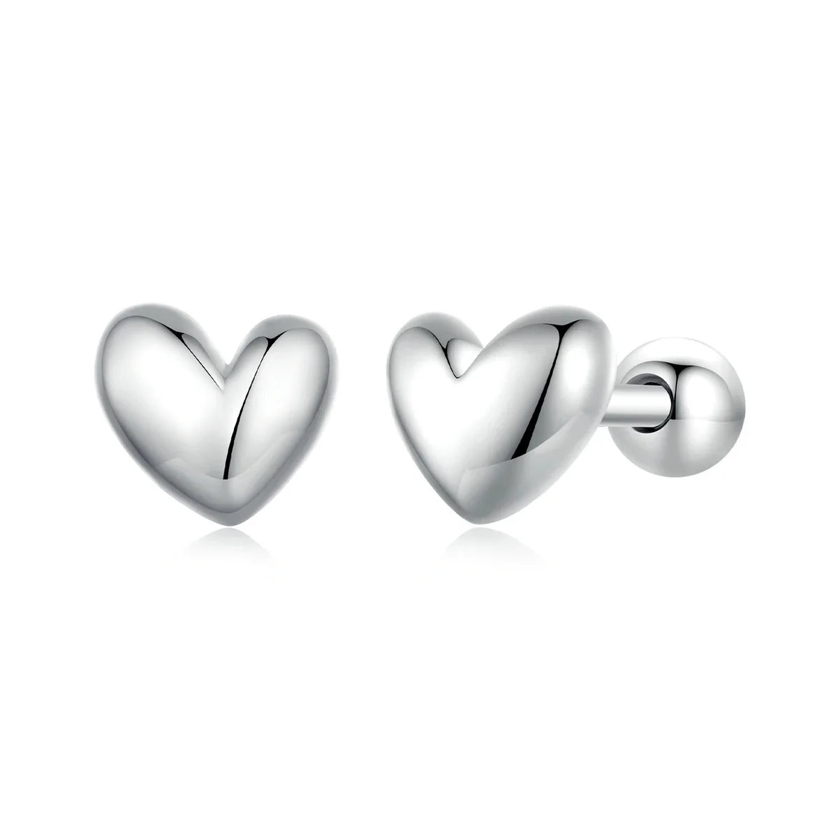 Valentines Gifts For Her 925 Sterling Silver Gold Heart Stud Earrings