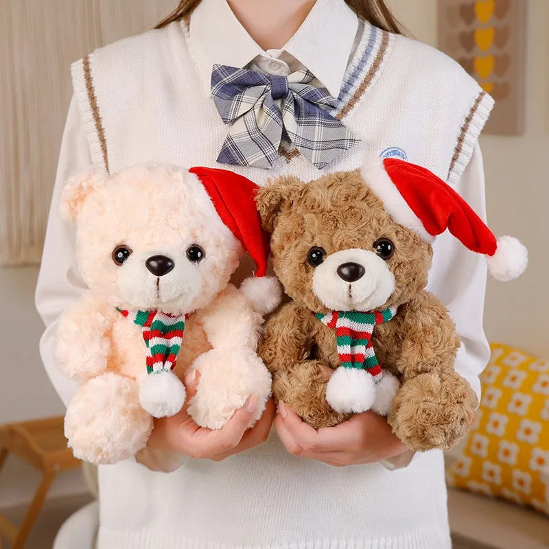 25Cm Christmas Teddy Bear Plush Doll Graduation Gift