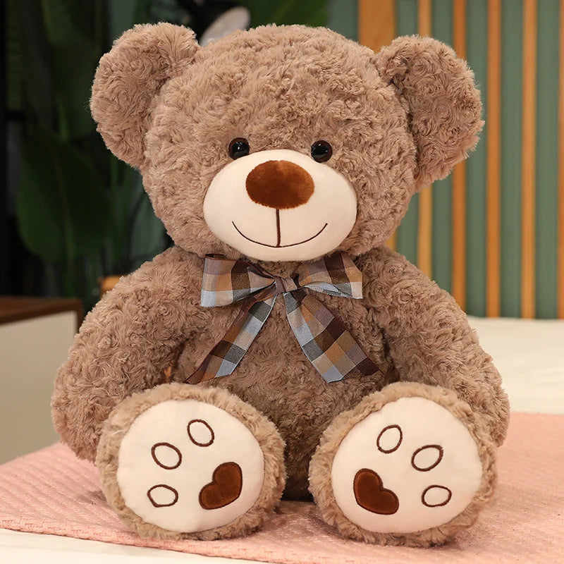 Giant Teddy Bear Plush Doll With Bow, 4 Sizes