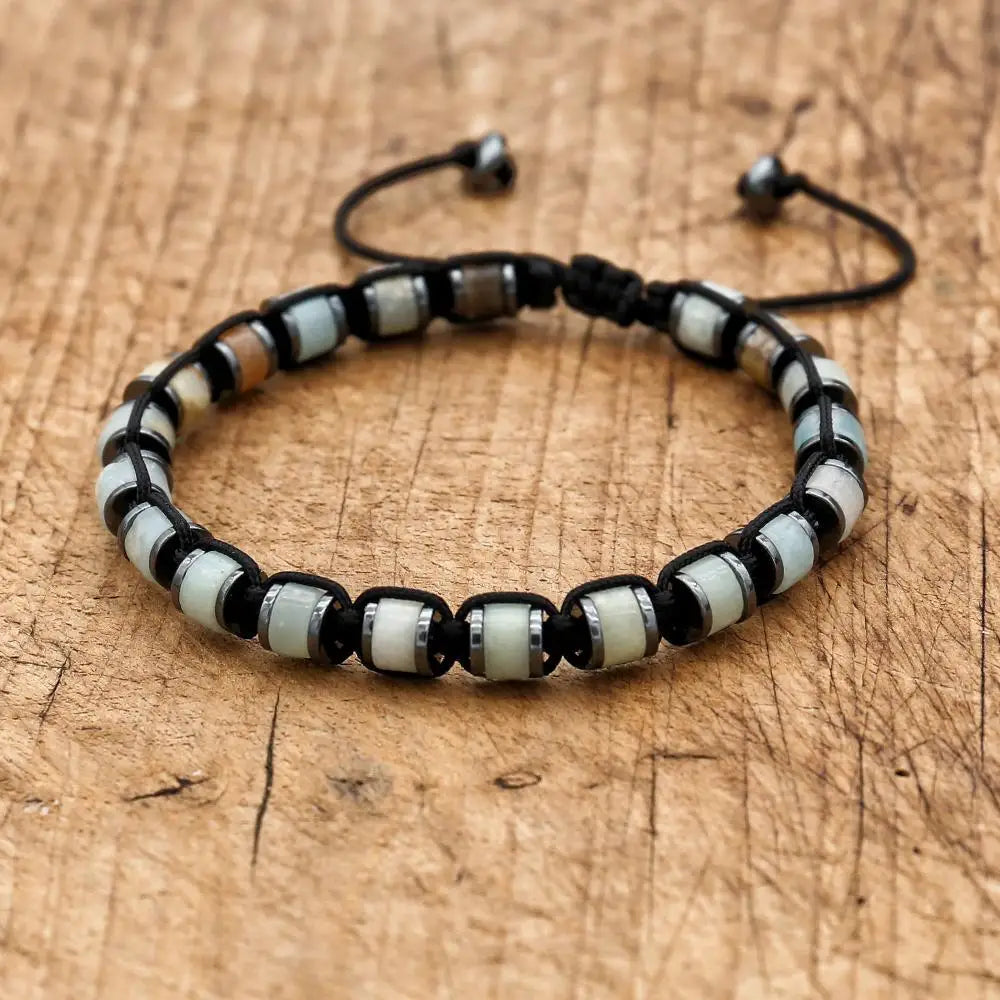 Valentines Gifts For Him Tiger Eye Hematite Braided Adjustable Bracelet