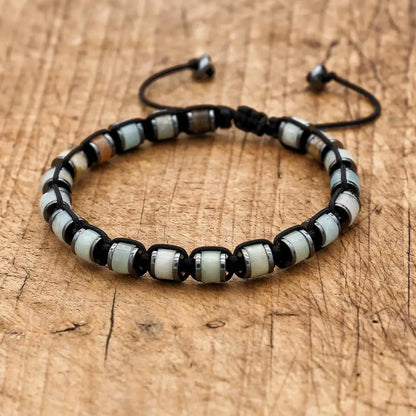 Valentines Gifts For Him Tiger Eye Hematite Braided Adjustable Bracelet