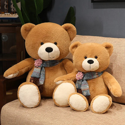 Giant Teddy Bear Plush Doll With Bow, 4 Sizes