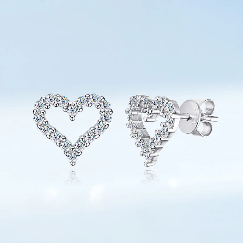Valentines Gifts For Her Moissanite Stud Earrings 925 Sterling Silver