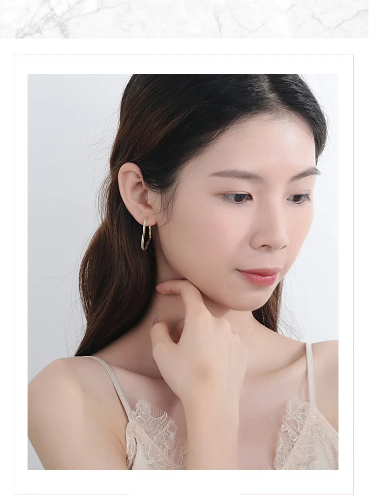 925 Sterling Silver Heart Hoop Earrings Valentines Gifts For Her