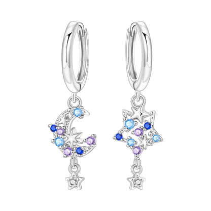 Valentines Gifts For Her 925 Silver Heart Wing Drop Earrings