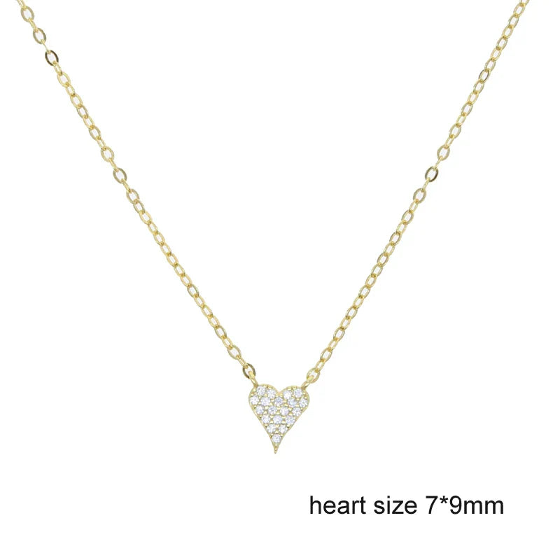 925 Sterling Silver Heart Pendant Necklace Valentine'S Day