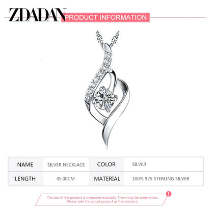 925 Sterling Silver Heart Amethyst Pendant Necklace Valentine'S Day