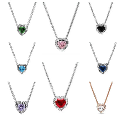 Heart-Shaped 925 Silver I Love You Necklace Valentine'S Day