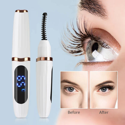 Electric Eyelash Curler Heated Pen With Comb And 3 Modes