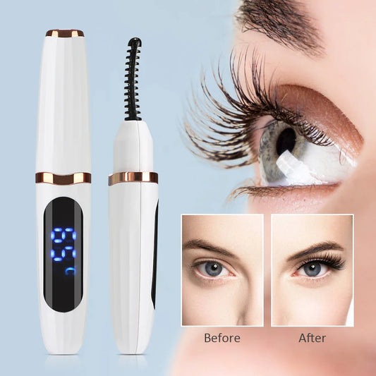 Electric Eyelash Curler Heated Pen With Comb And 3 Modes