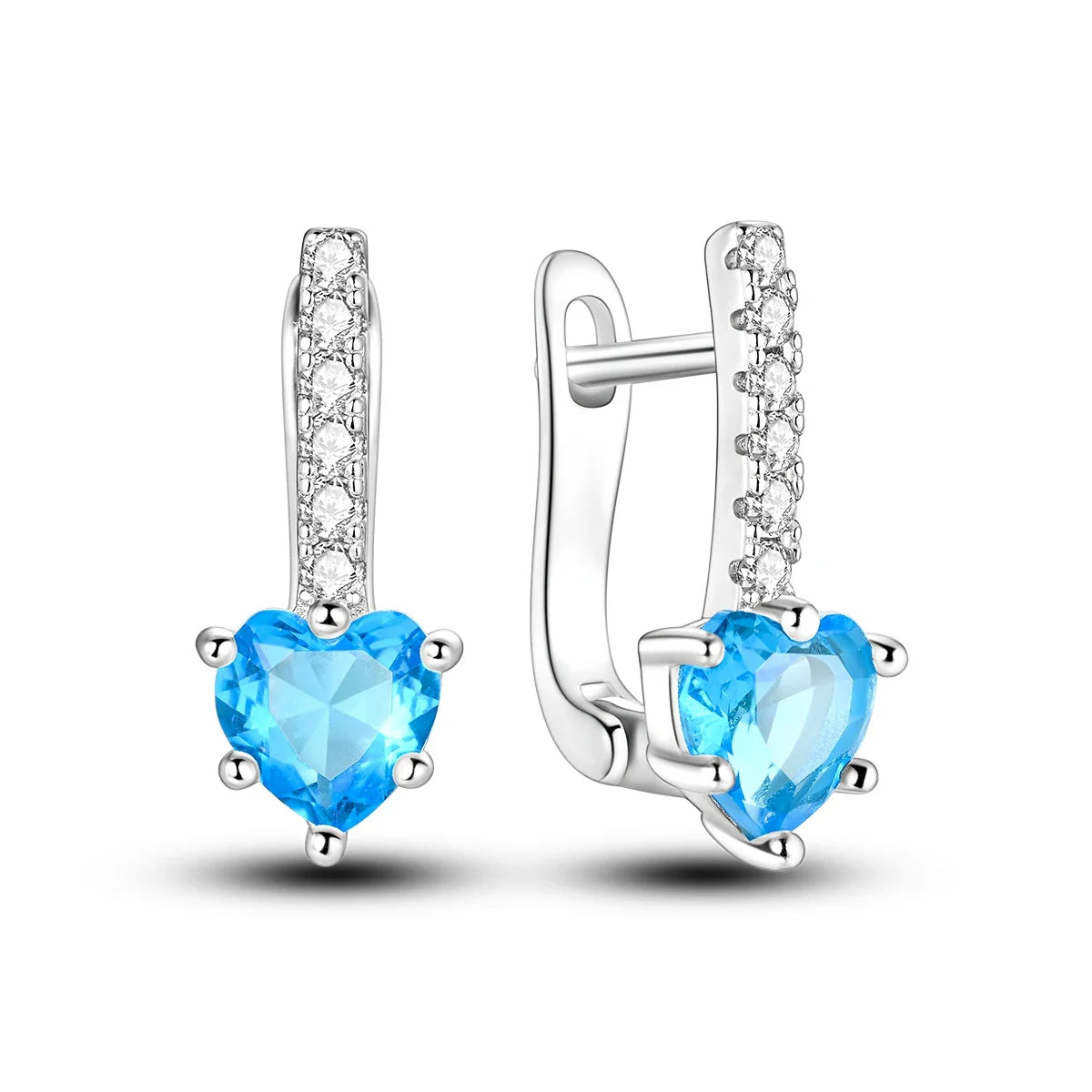 Valentines Gifts For Her Silver Plated Heart Hoop Earrings