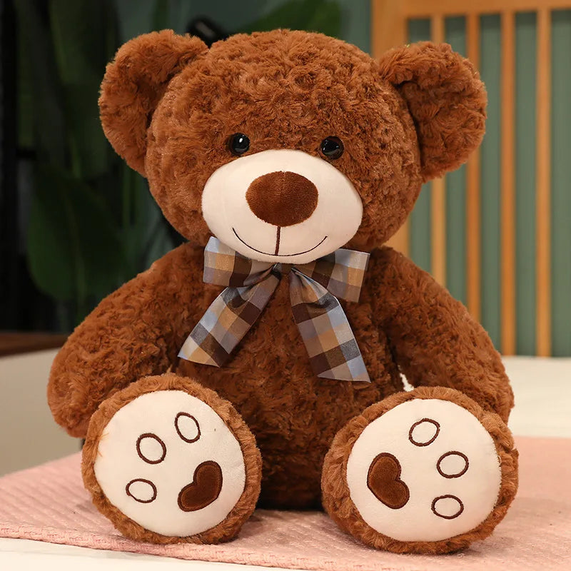 Giant Teddy Bear Plush Doll With Bow, 4 Sizes